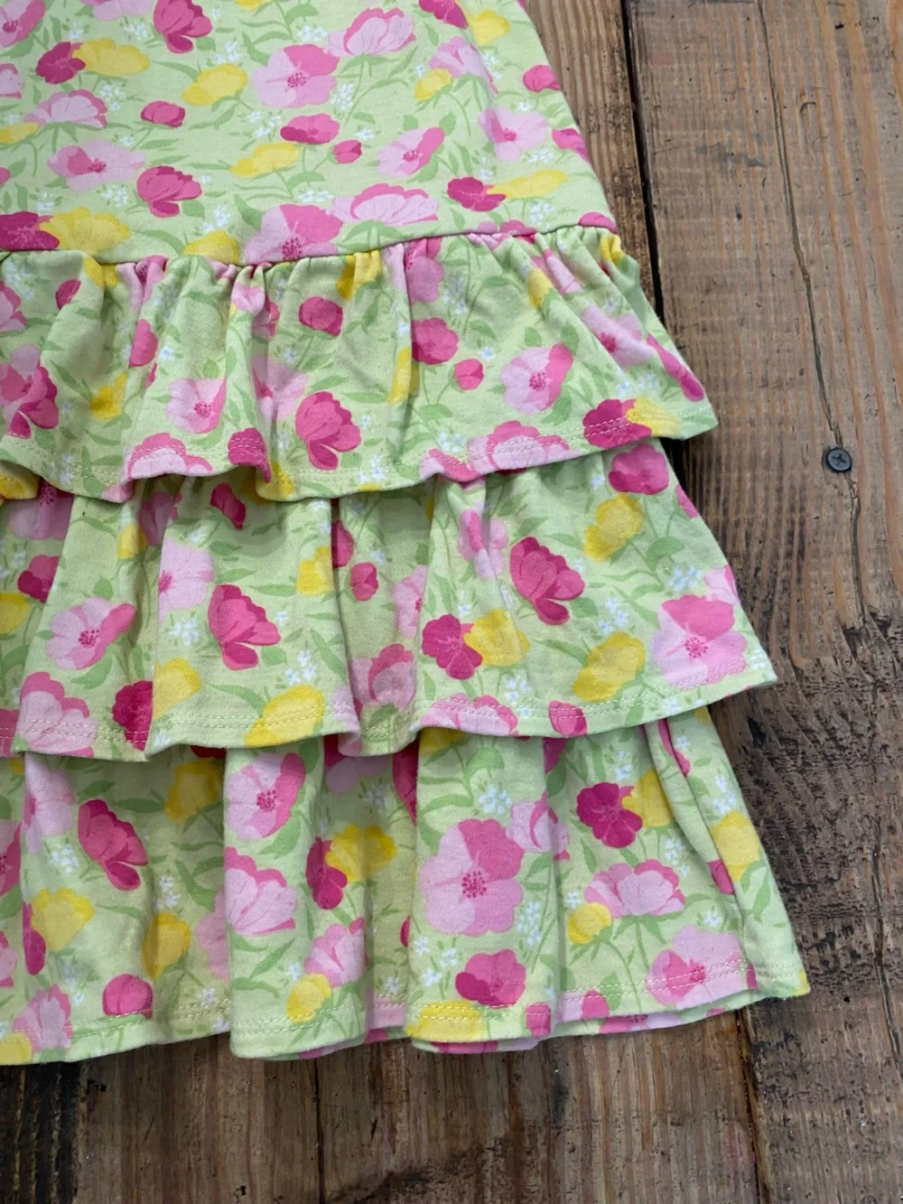 Gymboree Girl 8 Ruffle Tiered Floral Dress - Pink & Yellow for Kids